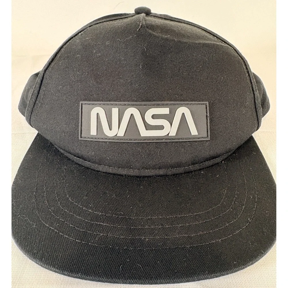 Black NASA Hat One Size Youth Artemis Moon Mission ii Celebration